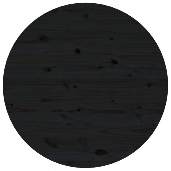 Table basse Noir Ø 55x45 cm Bois massif de pin