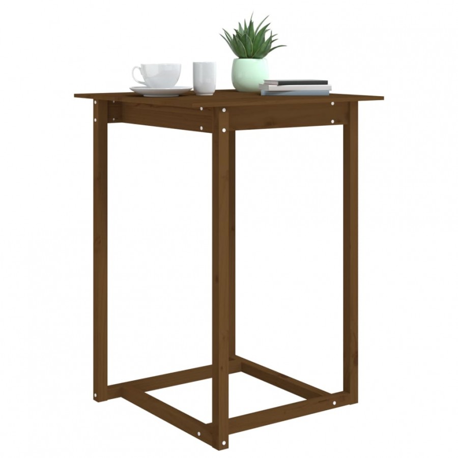 Table de bar Marron miel 80x80x110 cm Bois massif de pin Table de bar Marron miel 80x80x110 cm Bois massif de pin