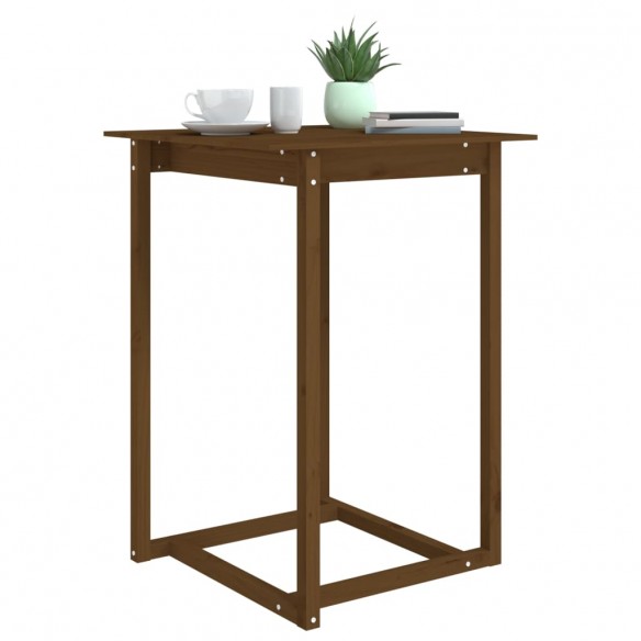 Table de bar Marron miel 80x80x110 cm Bois massif de pin