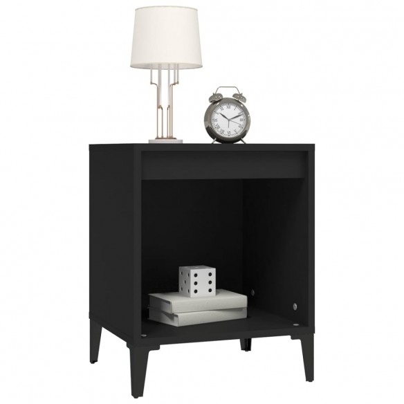 Table de chevet Noir 40x35x50 cm