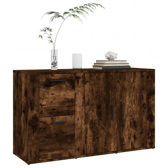 Buffet Chêne fumé 100x33x59,5 cm Bois d'ingénierie