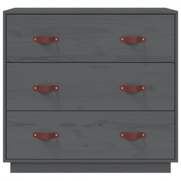 Buffet Gris 80x40x75 cm Bois massif de pin