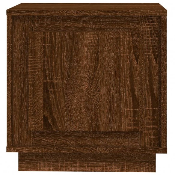 Table de chevet chêne marron 44x35x45 cm bois d'ingénierie