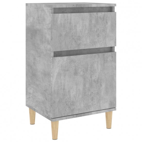 Table de chevet gris béton 40x35x70 cm