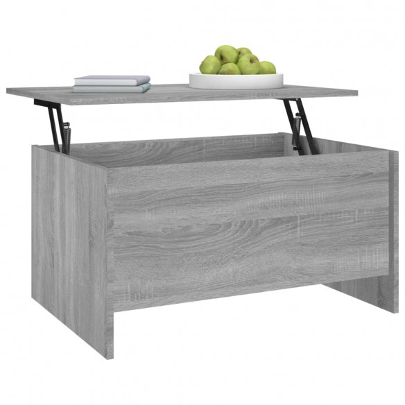 Table basse Sonoma gris 80x55,5x41,5 cm Bois d'ingénierie
