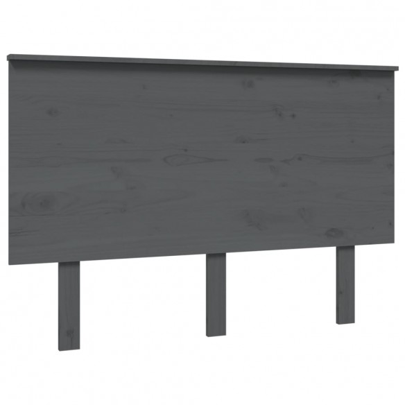 Tête de lit Gris 124x6x82,5 cm Bois massif de pin