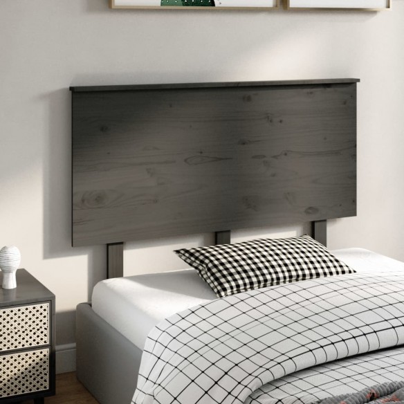 Tête de lit Gris 124x6x82,5 cm Bois massif de pin