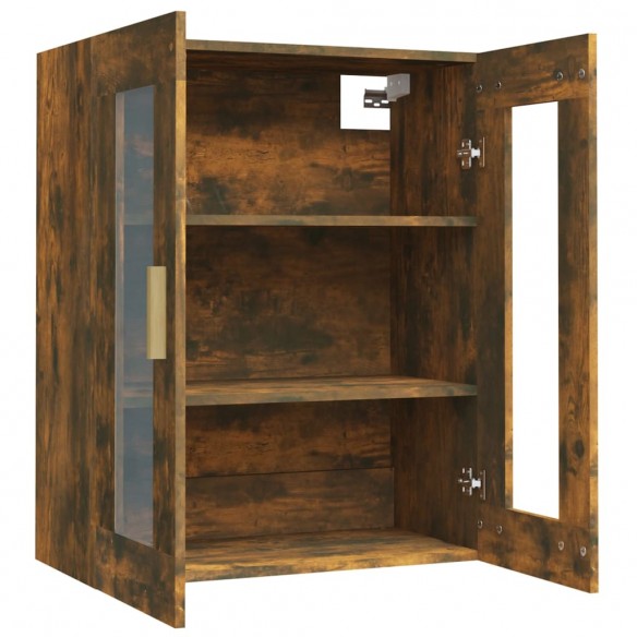 Armoire murale suspendue Chêne fumé 69,5x34x90 cm