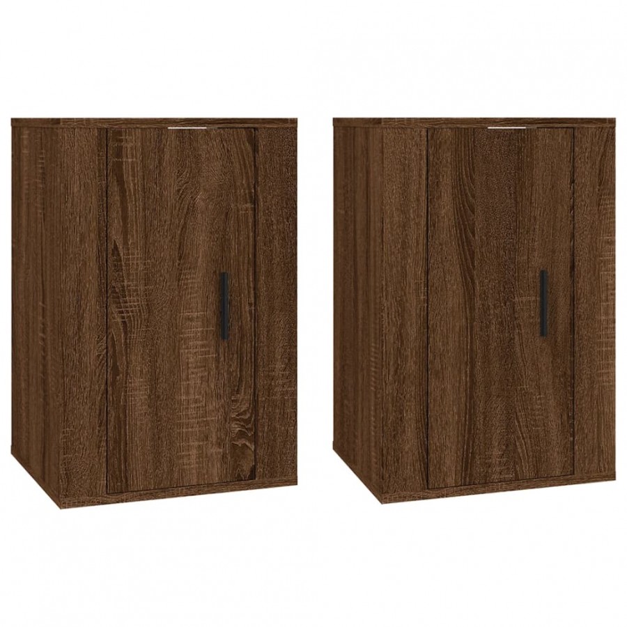 Meubles TV muraux 2 pcs Chêne marron 40x34,5x60 cm Meubles TV muraux 2 pcs Chêne marron 40x34,5x60 cm