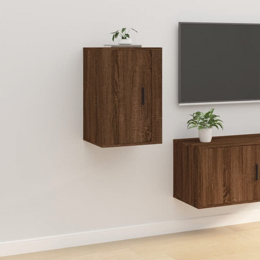 Meubles TV muraux 2 pcs Chêne marron 40x34,5x60 cm Meubles TV muraux 2 pcs Chêne marron 40x34,5x60 cm