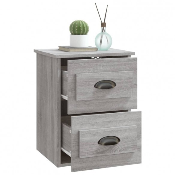 Tables de chevet murales 2 pcs sonoma gris 41,5x36x53 cm