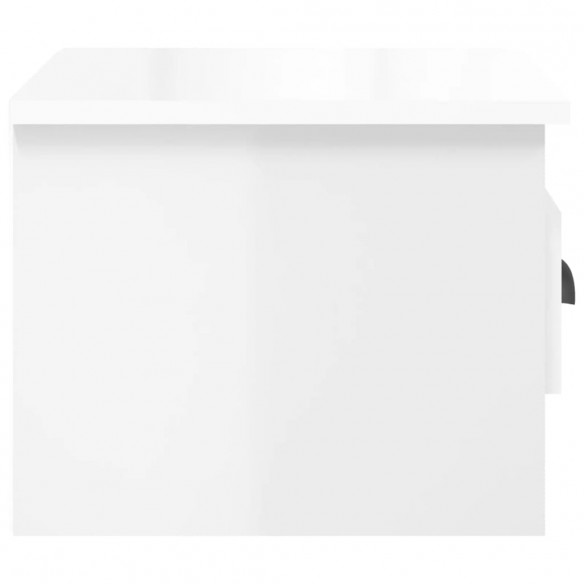 Tables de chevet murales 2 pcs blanc brillant 41,5x36x28 cm