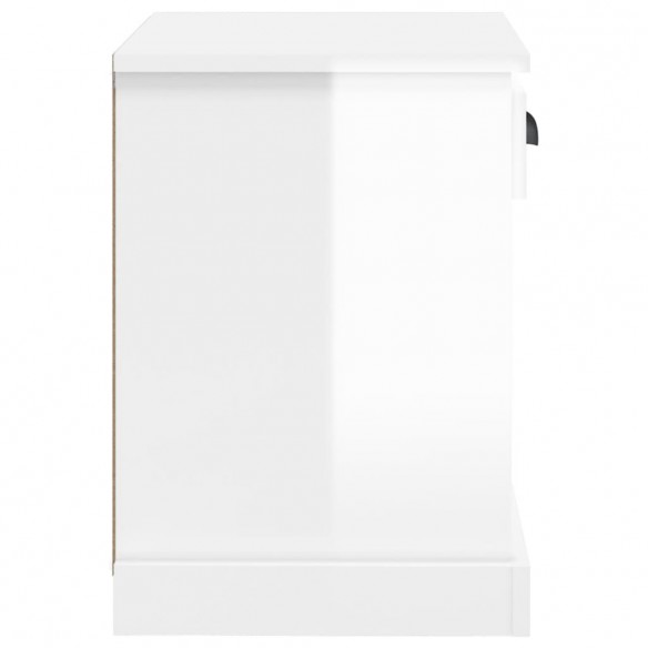 Table de chevet blanc brillant 43x36x50 cm