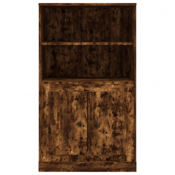 Buffet haut chêne fumé 60x35,5x103,5 cm bois d'ingénierie