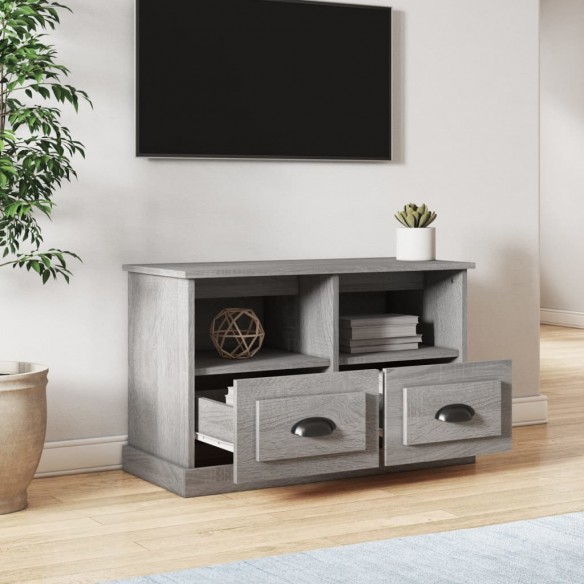 Meuble TV sonoma gris 80x35x50 cm bois d'ingénierie