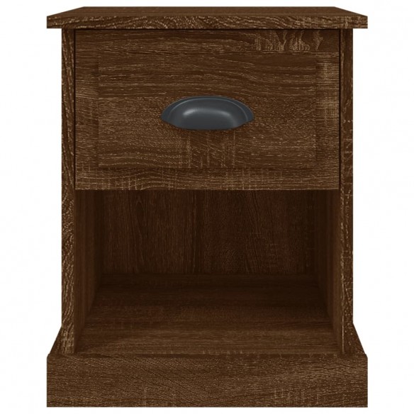 Table de chevet chêne marron 39x39x47,5 cm bois d'ingénierie