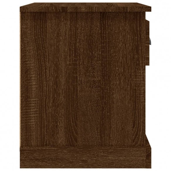 Table de chevet chêne marron 39x39x47,5 cm bois d'ingénierie