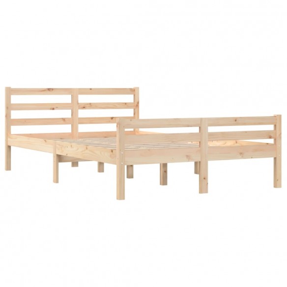 Cadre de lit Bois massif 140x190 cm