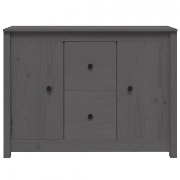 Buffet Gris 100x35x74 cm Bois massif de pin