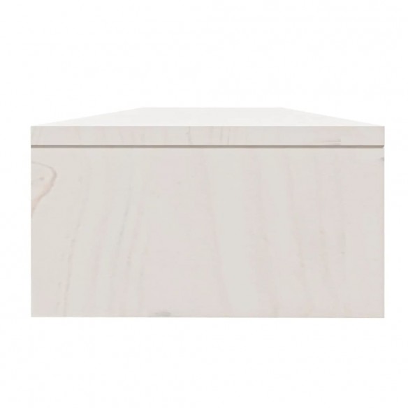 Support de moniteur Blanc 100x24x13 cm Bois de pin solide