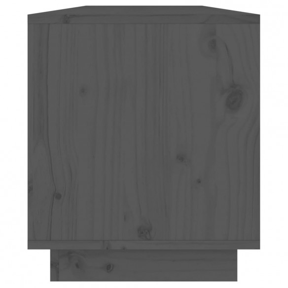 Meuble TV Gris 110,5x34x40 cm Bois de pin massif