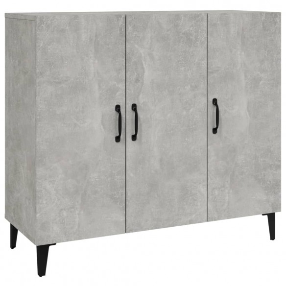 Buffet gris béton 90x34x80 cm bois d'ingénierie