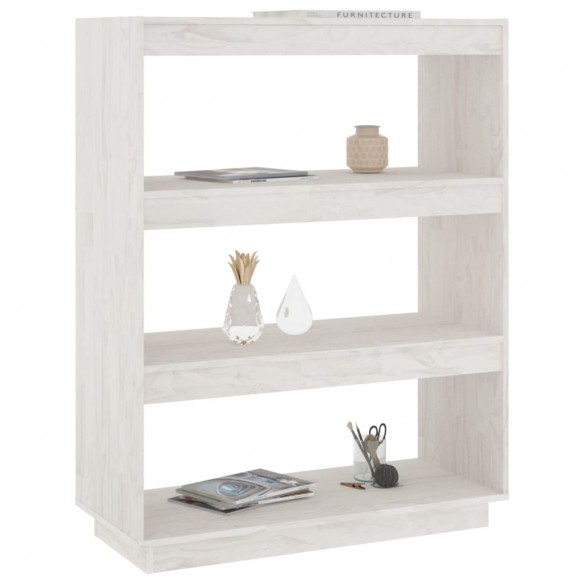 Bibliothèque/Séparateur de pièce Blanc 80x35x103 cm Bois de pin