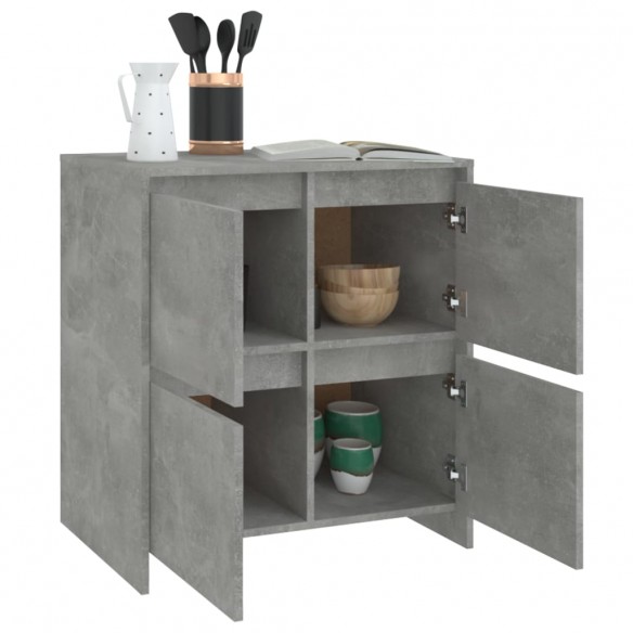 Buffet Gris béton 70x41x75 cm Bois d'ingénierie