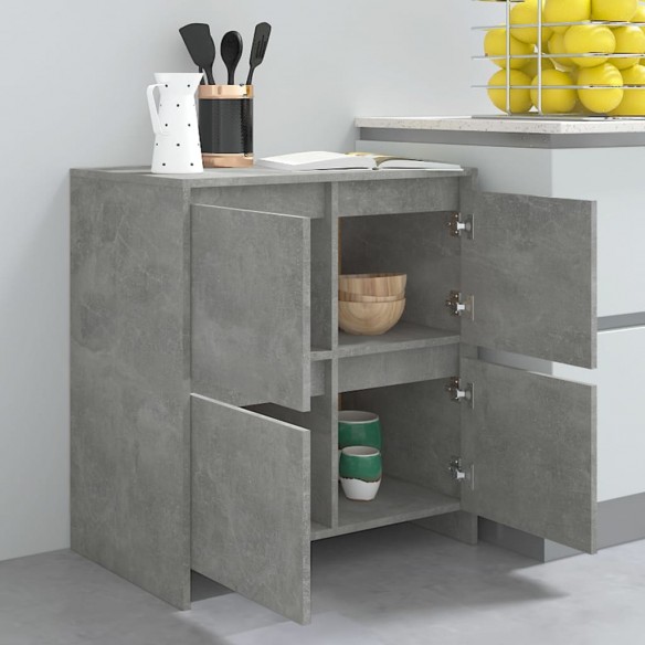 Buffet Gris béton 70x41x75 cm Bois d'ingénierie