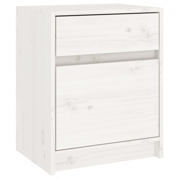 Tables de chevet 2 pcs Blanc 40x31x50 cm Bois de pin massif