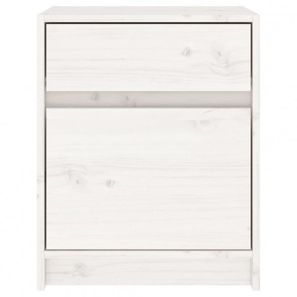 Tables de chevet 2 pcs Blanc 40x31x50 cm Bois de pin massif