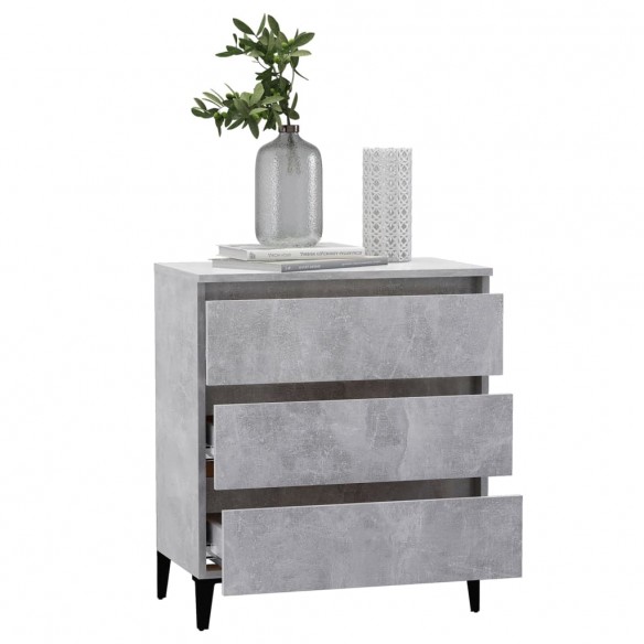 Buffet Gris béton 60x35x69 cm Aggloméré