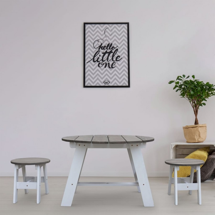 AXI Ensemble de table de pique-nique enfants 3 pcs Gris et blanc