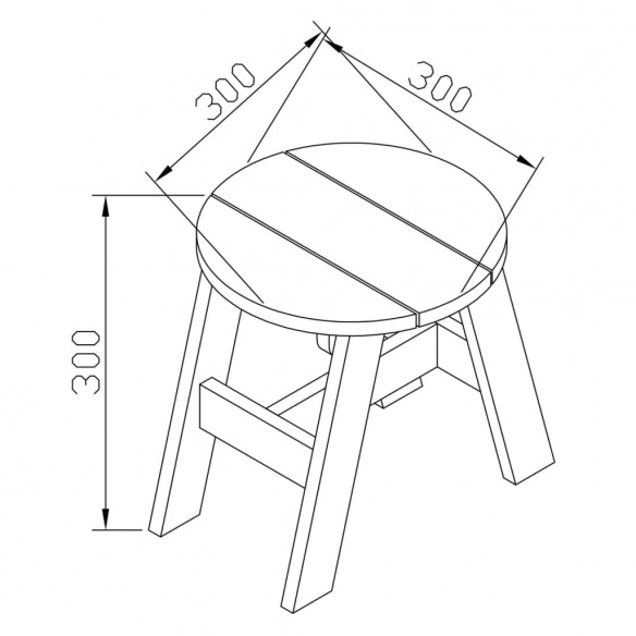 AXI Ensemble de table de pique-nique enfants 3 pcs Gris et blanc