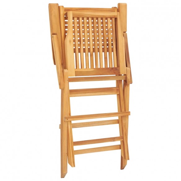 Chaises de jardin pliantes 2 pcs 55x62x90 cm bois massif teck