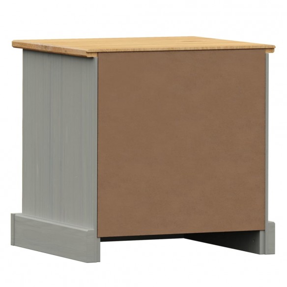 Table de chevet VIGO gris 42x35x40 cm bois de pin massif