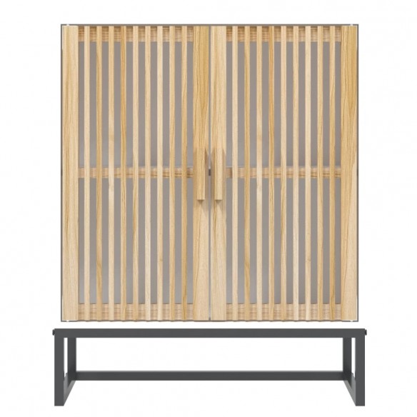 Buffet blanc 60x30x75 cm bois d'ingénierie