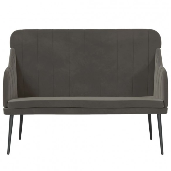 Banc Gris foncé 110x76x80 cm Velours