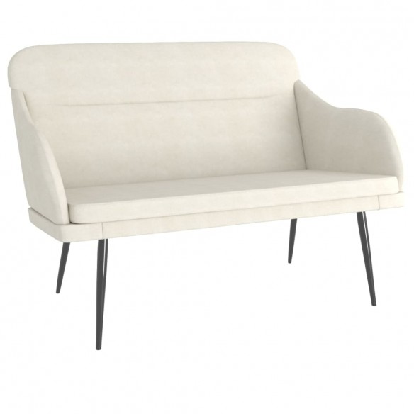 Banc Crème 110x76x80 cm Velours