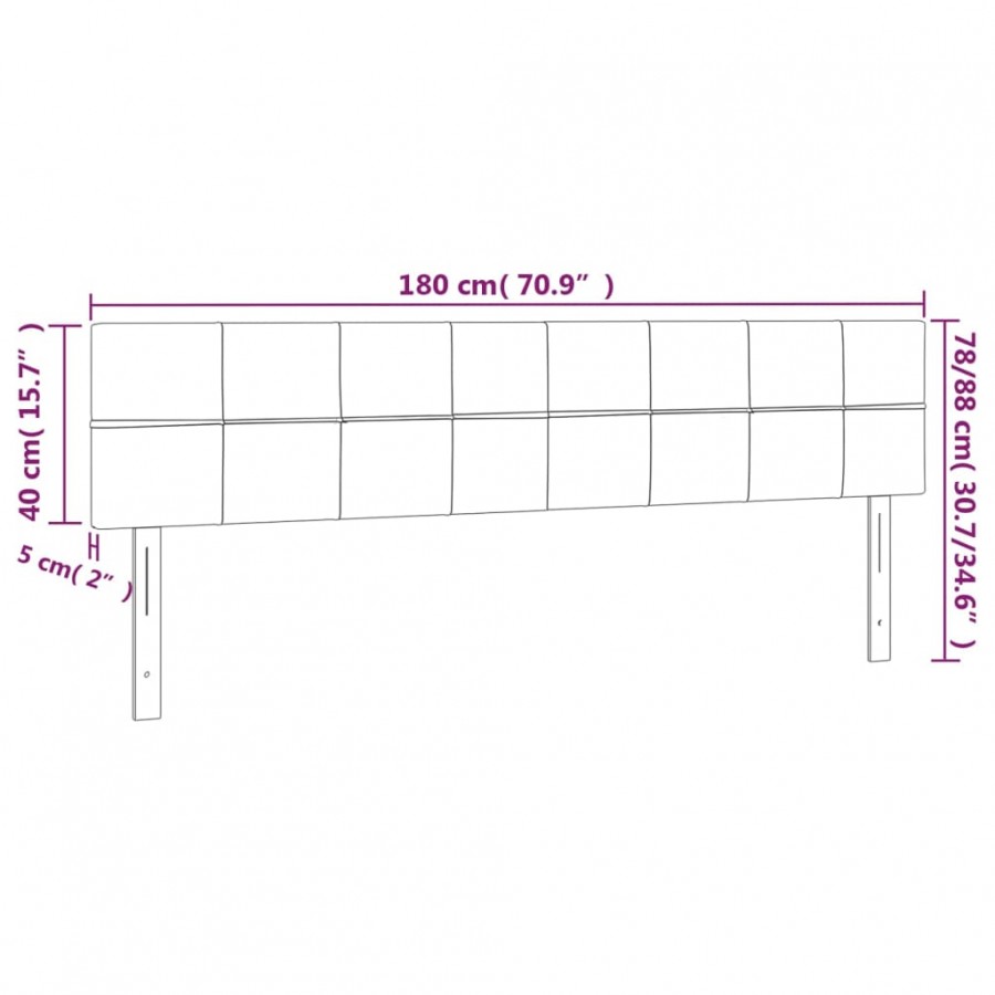 Têtes de lit 2 pcs Gris clair 90x5x78/88 cm Velours Têtes de lit 2 pcs Gris clair 90x5x78/88 cm Velours