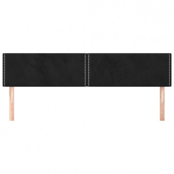 Têtes de lit 2 pcs Noir 100x5x78/88 cm Velours