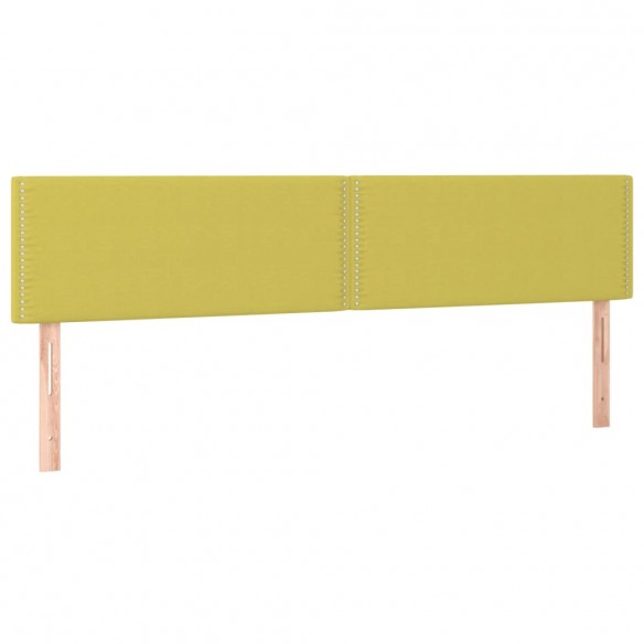 Têtes de lit 2 pcs Vert 90x5x78/88 cm Tissu