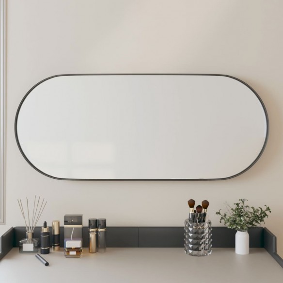 Miroir mural Noir 25x60 cm Ovale