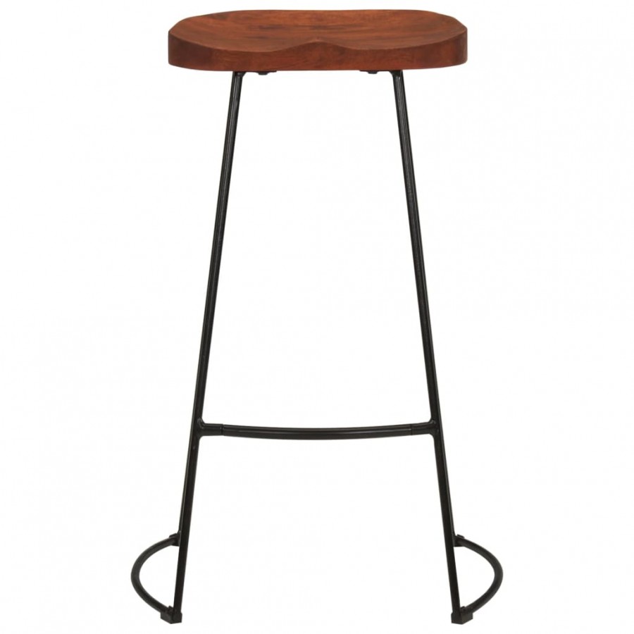 Tabourets de bar Gavin lot de 2 50x40x78cm bois massif manguier Tabourets de bar Gavin lot de 2 50x40x78cm bois massif manguier