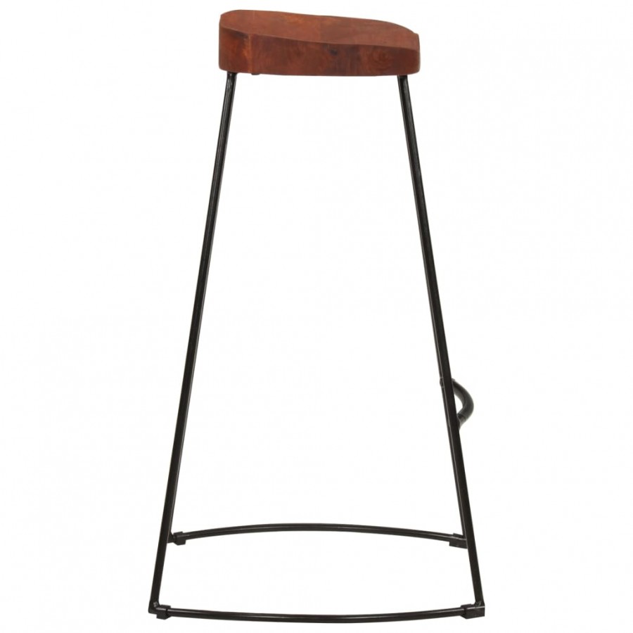 Tabourets de bar Gavin lot de 2 50x40x78cm bois massif manguier Tabourets de bar Gavin lot de 2 50x40x78cm bois massif manguier