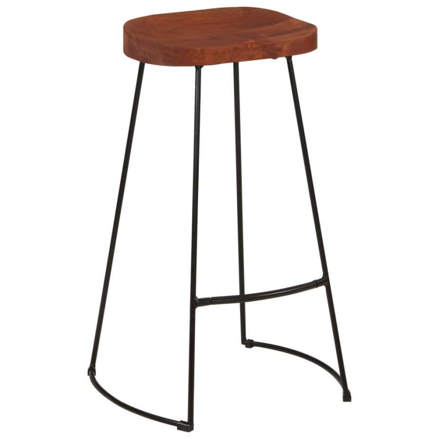 Tabourets de bar Gavin lot de 2 50x40x78cm bois massif manguier Tabourets de bar Gavin lot de 2 50x40x78cm bois massif manguier