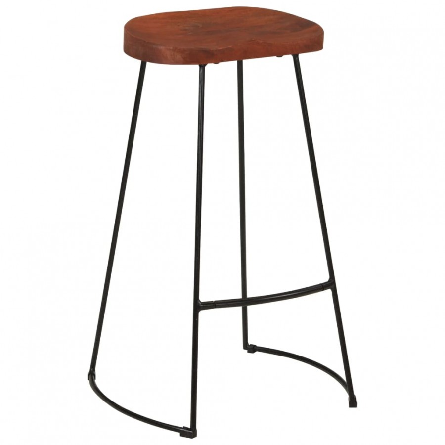 Tabourets de bar Gavin lot de 2 50x40x78cm bois massif manguier Tabourets de bar Gavin lot de 2 50x40x78cm bois massif manguier