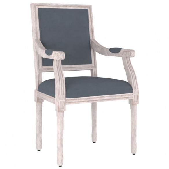 Fauteuil gris foncé 54x59x99 cm velours