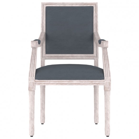 Fauteuil gris foncé 54x59x99 cm velours