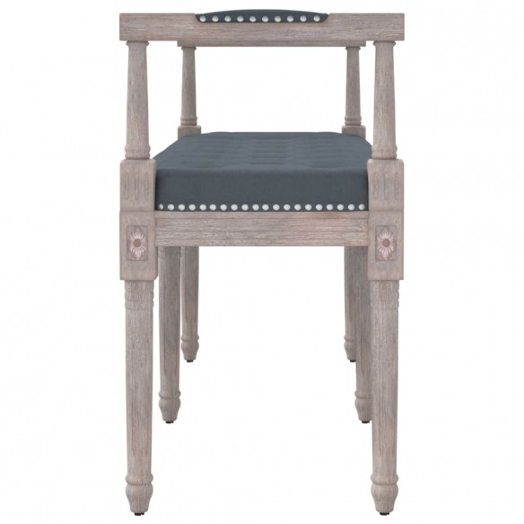 Banc Gris foncé 110x40x70 cm Velours